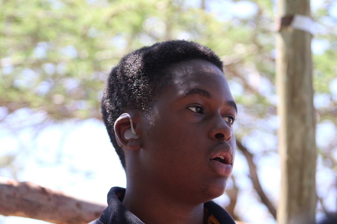 person listening attentively